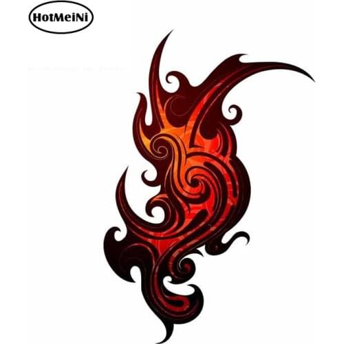 HotMeiNi 13cm x 8.9cm For Personality Fire Flame Tattoo 3D Cartoon Funny Car Glue Sticker Waterproof Vinyl Gift Decal