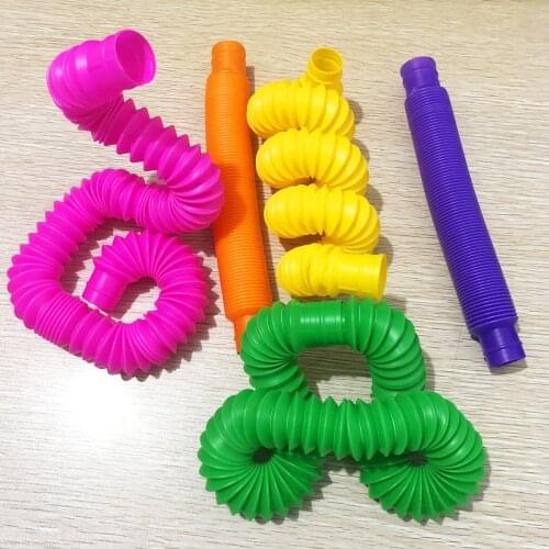 Kids Fidget Toys Autism Sensory Tubes Stretch Stress Relief Early Educational Toy Adults Relief Anti Stress Figet Toys Gift
