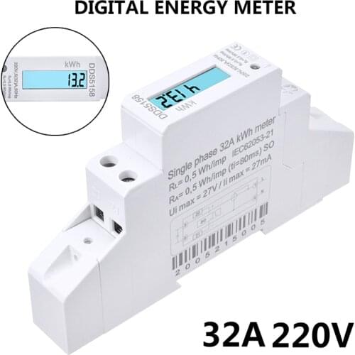220v AC Power Meter Digital Wattmeter Energy Watt Calculator Monitor Electricity Consumption Measuring Energy Meters