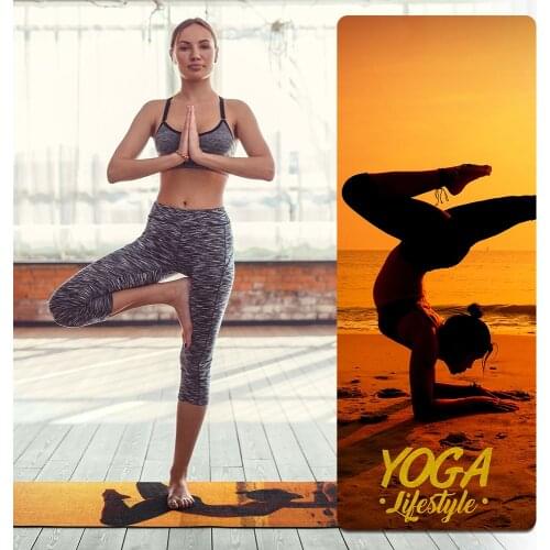 Eco-friendly Natural Rubber Yoga Mat Print Fitness Mat Suede Gym Sports Pad Round Mat Anti-skid Pilates Workout Training Tapete