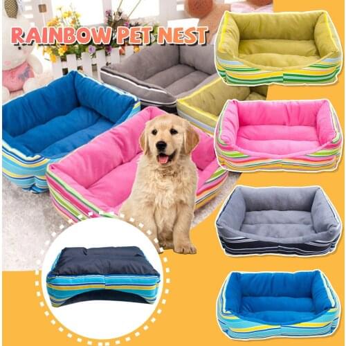 M Size Super Soft Pet Bed Pet Dog Cat Bed Puppy Mat House Winter Warm Kennel Dog Mat Blanket Portable Cat And Dog Supplies