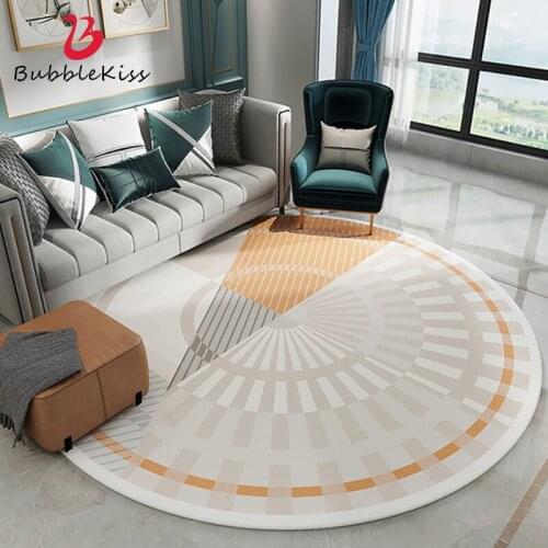 Bubble Kiss Round Carpet Home Large Rug Geometric Pattern Carpets For Living Room Nordic Style Floor Mat Soft Bedroom Area Rugs