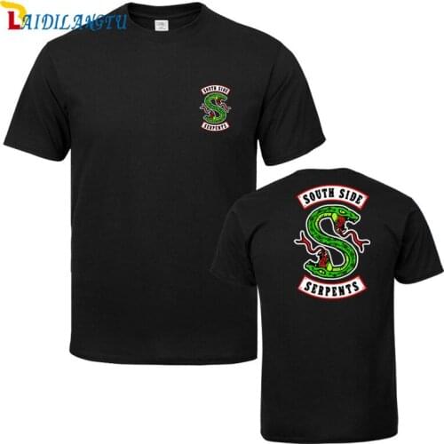 Summer Riverdale South Side Serpents T Shirt 100% Cotton Best Gift Mens T-Shirt For Men Short Sleeve O Neck Casual Top Tee