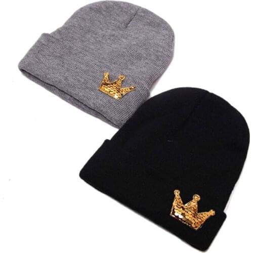 Cute Baby Hat Winter Newborn Infant Toddler Girl&Boy Hats Infant Soft Warm Crochet Knit Hat Beanie Fashion Sequin Children Hat 2