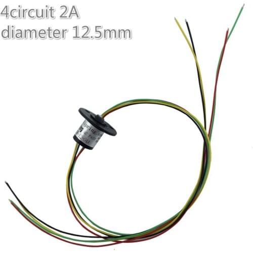 Miniature Conductive Sliding Ring 2-4 Outer Diameter 12.5mm Safety Monitoring Sliding Ring Collecting Ring Can Rotate 360 Degree