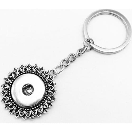 New tree flower snap button jewelry Keyring keychain key chain (fit 18mm snaps 20mm ) KK4503