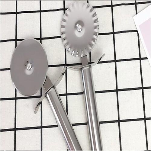 Pizza Cutter Stainless Steel Pizza Knife Cake Bread Pies Round Knife Pastry Pasta Dough Kitchen Baking Tools
