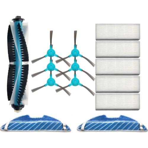 Dust Hepa Filter Side Brush Mop Pad Roller Brush for Cecotec Conga 1390 Cecotec Conga 1290 Robotic Vacuum Cleaner Spare Parts