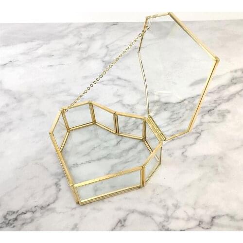 Wedding Ring Box Storage Box Glass Terrarium Jewelry Box Greenery Glass Ring Bearer Succulent Ring Box