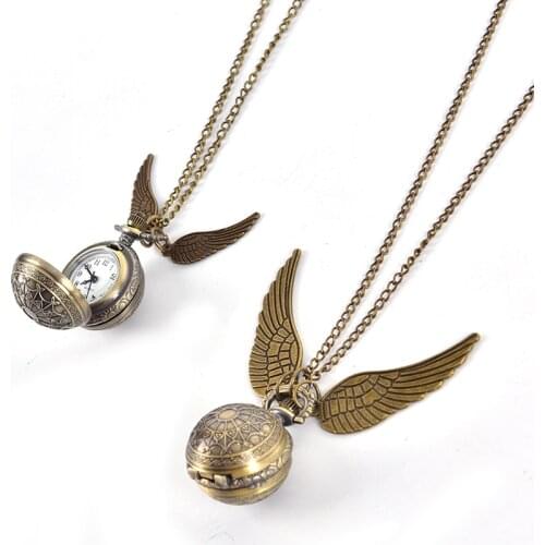 Vintage Spider Web Ball Necklace Pendant Antique Quartz Pocket Watch Gift