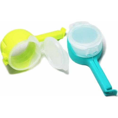 4 ColorSeal Pour Food Storage Bag Clip Food Sealing Clip Effect Clamp With Large Discharge Nozzle For Storage Food Kitchen Tools