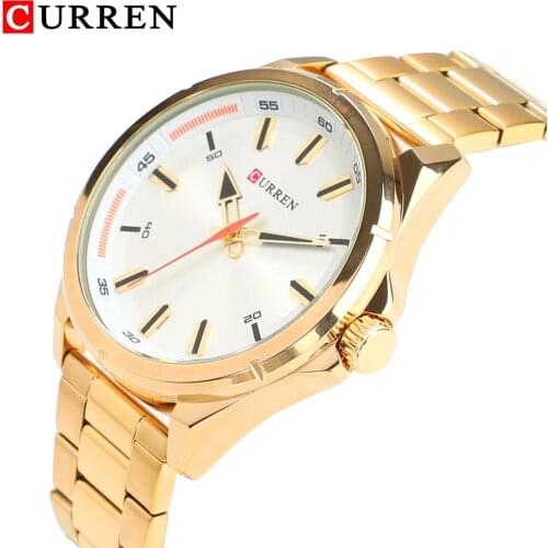 Gold Watch Man Famous Brand Curren Quartz Watch For Men Stainless Steel Mens Wrist Watches Waterproof Casual Male Clock relogio