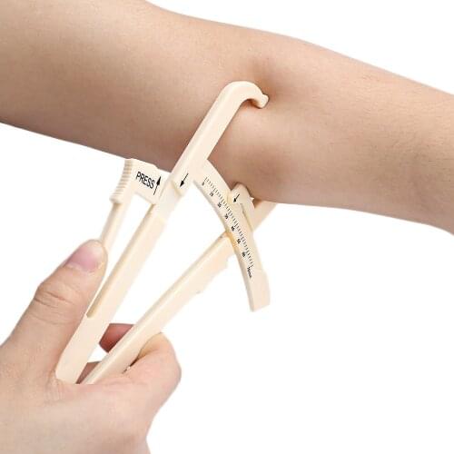 1Pcs Body Fat Tester Analyzer Fat Measuring Clamp Sebum Fat Caliper Charts Skinfold Thickness Gauge Fat Monitor Fitness Tool