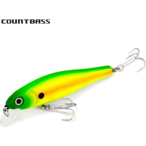 1pc Countbass Minnow Hard Bait 80mm 10g Wobbler Fishing Lures, UV Color Offer Chatterbait Crank Shad Jerk Bait for Freshwater
