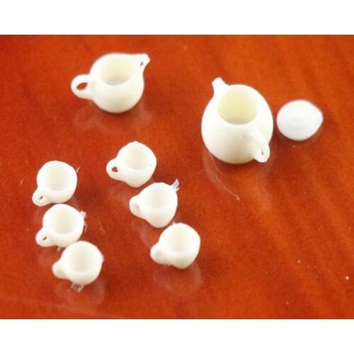 10Sets Scale 1/20--1/25 Model Furniture for Tea set white color ,model building material furniture,mini furniture