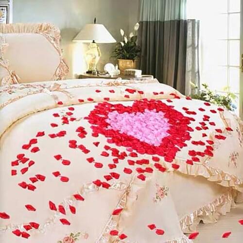 100PC Romantic Wedding Celebration Simulation Petals Erotic Hotel Furnishing Supplie Fake Roses Flowers Wedding Room Decor Props