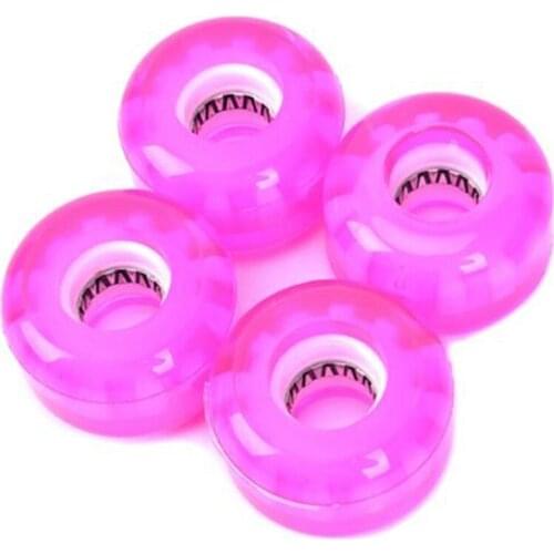 4 Pcs Flash Skateboard Wheels Double Rocker Wheels Roller Parts 54X36mm