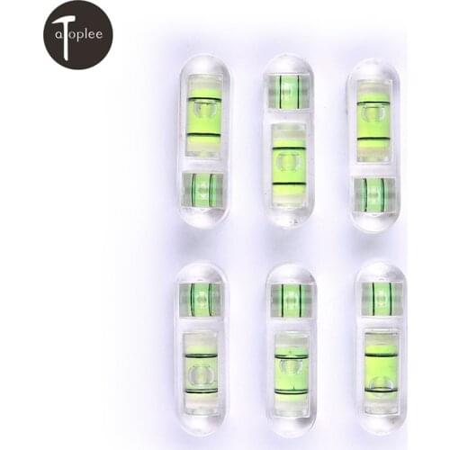 6PCS Mini T-type Bubble Spirit Level Bubble Degree Leveling for Camera Ttripod Furniture DIY Toy Level Measuring Instruments