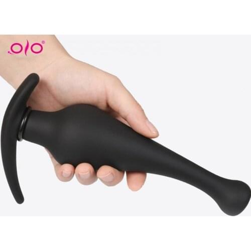 OLO Anal Plug Repeated Climax Easy to Insert Silicone Inflatable Sphere Butt Beads Prostate Massager Pull-Ball Dilator Sex Toys