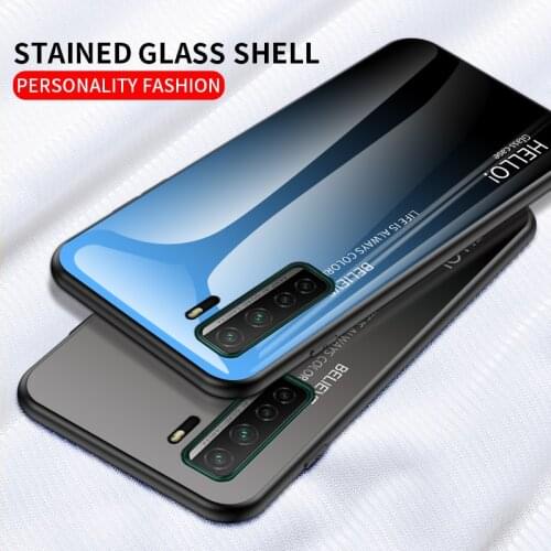 Auroras Tempered Glass Case For Honor 30S Macaron Solid Color Luxury Hard Back Cover For Honor 30S Case