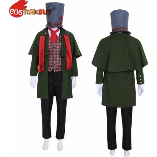 Costumebuy A Christmas Carol Mens Holiday Carolers Dickens Victorian Carol Yuletide Costume Medieval Winter Suit Custom Made