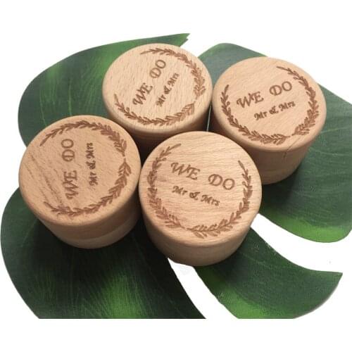 MR& MRS WE DO Wooden Ring Bearer Box Wedding Rings Holder Jewellery Box Rustic Wedding Valentines Engagement Decoration
