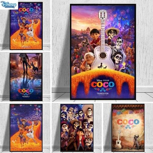 Disney Classic Movie Coco Canvas Painting Hd Print Movie Poster Wall Art Picture Living Room Bedroom Decoration Childrens Gift