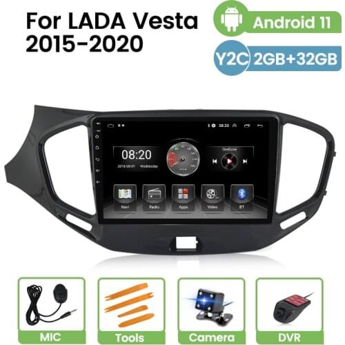 DSP Android 11 4Core HD 1024X600 For LADA Vesta Cross Sport 2015-2019 Car Radio Multimedia Video Player WiFi BT GPS Navi Carplay