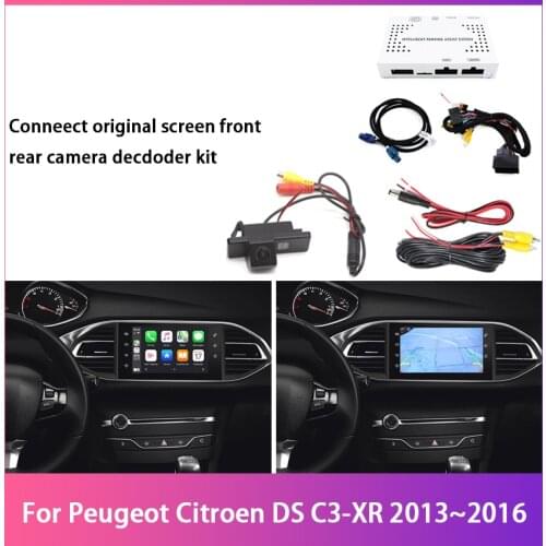 Car Rear View Camera For Peugeot Citroen DS C3-XR 2013 2014 2015 2016 Reverseing Parking Camera Full HD CCD Decoder Accessories