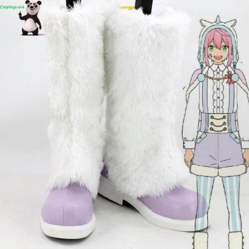 Ensemble Stars Tori Himemiya Purple White Shoes Cosplay Long Boots Newest Custom Made For Halloween CosplayLove