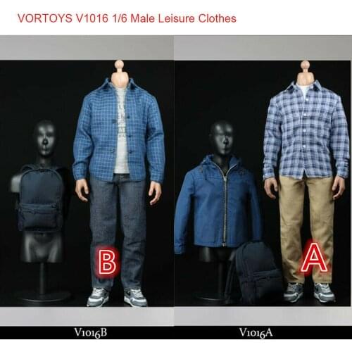 New Arrival V1016 1/6 Leisure Clothes Jacket Pants Shoes Model Fit 12'' Male Figure For Collection