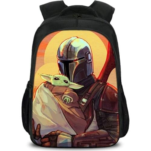 Fashion printing Cos Star Wars Backpack Male Female Students Yoda Wookiee schoolbag Mochila Negra Mujer Teenage Girl Backpacks