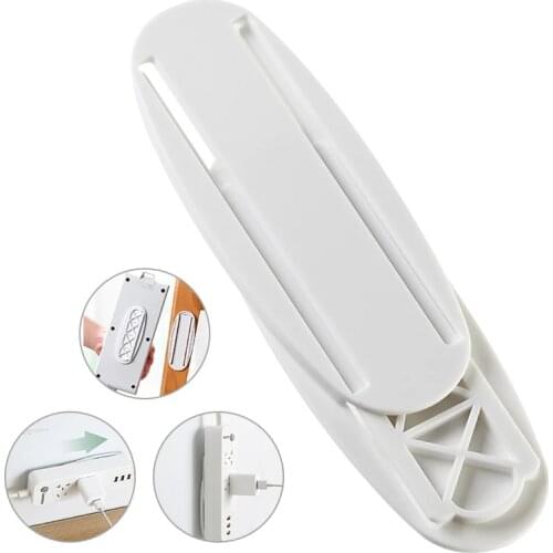 Wall-Mounted Sticker Punch-free Plug Fixer Home Self-Adhesive Socket Fixer Cable Wire Organizer Seamless Power Strip Holder Hook