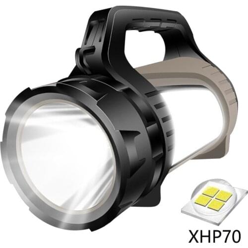 New Xhp70 Portable Searchlight Camping Light USB Rechargeable Outdoor Waterproof Multifunctional Power Torch Strong light
