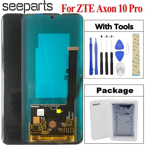 Original AMOLED Display 6.47"For ZTE Axon 10 Pro A10P3251 A10P3351 A2020 LCD Touch Screen Digitizer Assembly 10 Pro 5G A2020 LCD