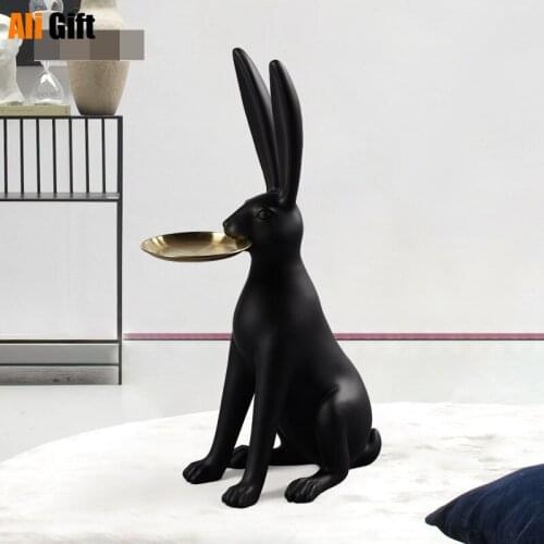 Rabbit Tray Decoration Family Decoration Room Luxury Creative Floor Model Modern Home Decoration Living Room Decoration Figurine