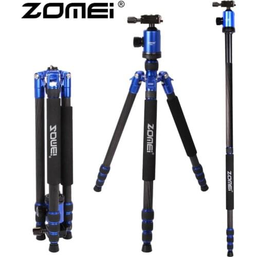 ZOMEI Z888C Professional Travel tripod Carbon Fiber camera Monopod Stand & Ball head with Bag for DSLR camera 5 Color available