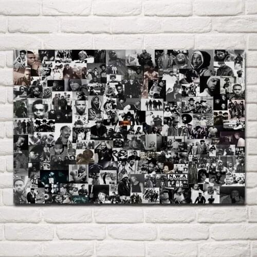 Rapper rap hip hop gangsta musicians portrait collection KA559 living room home wall modern art decor wood frame poster