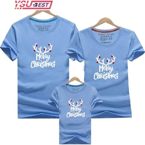 Christmas Mom and Me Clothes Family Matching Clothes Cartoon Tee Shirt Clothing Kids Dad Mommy Party Lovers Tops Family T Shirt