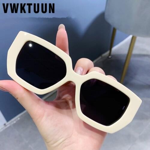 VWKTUUN Sunglasses Women Men Square Shades Driver Driving Eyewear Vintage Brand Designer Sunglasses Outdoor Wide Frame Eyewear