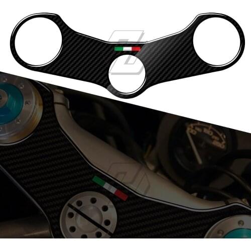 3D Carbon-look Upper Triple Yoke Protector Tank Pad Case for Ducati 748 / 916 / 996 / 998 / 1199 / 1299 Models