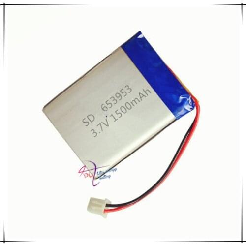 XHR-2P 2.54 3.7V 1500mAh 653953 polymer lithium batterystory machine recorder