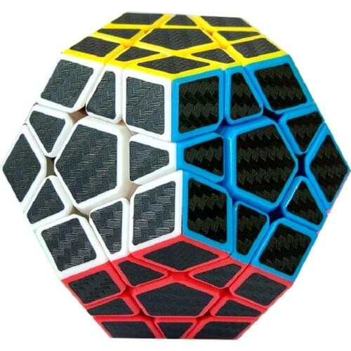 ZCUBE 3x3 wumofang Carbon Fiber Sticker Magic Puzzle Cubo Magico Cube Brain Teaser Dodecahedron Professional Educational Toy