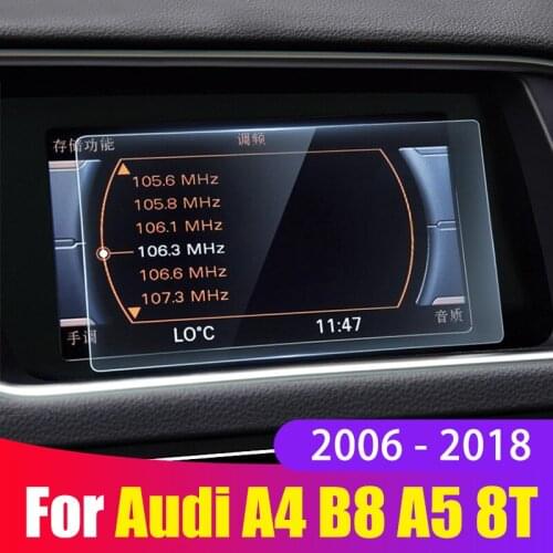 For Audi A4 B8 S4 RS4 A5 8T S5 RS5 08-2015 Tempered Glass Car Navigation Screen Protector Touch Display Screen film Accessories