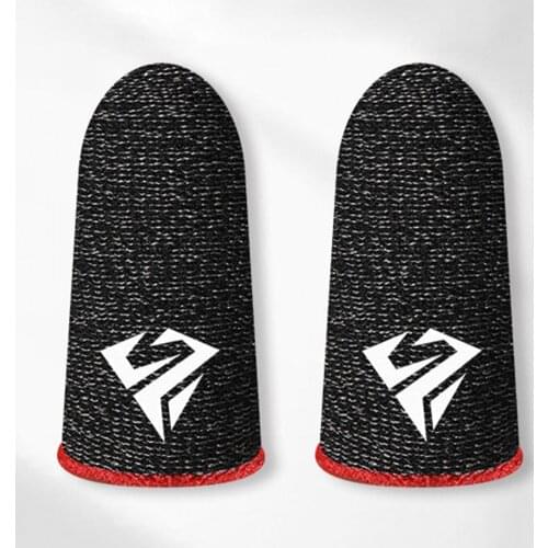 1 Pair Finger Sleeves Non-slip Breathable Anti-sweat Touch Screen Game Thumb Sleeves for Professionals