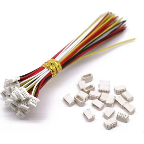 10 Sets Mini Micro Sh 1.0 Jst 4-Pin Connector Plug Male With 100mm Cable & Female