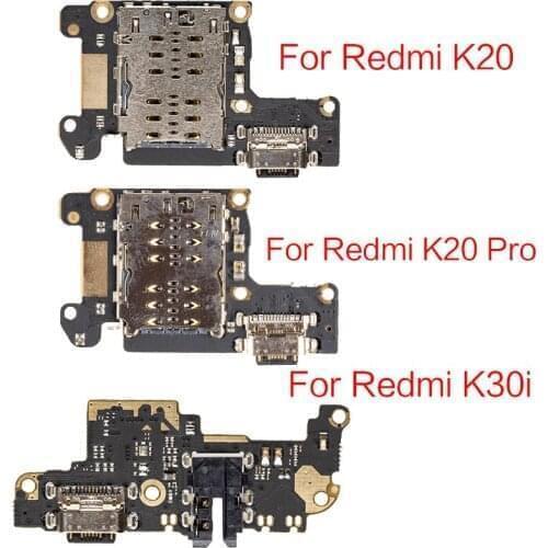 10Pcs/lot USB Charger Charging Port Board Data Flex Cable Connector Parts For Xiaomi Redmi K20 Pro K30i