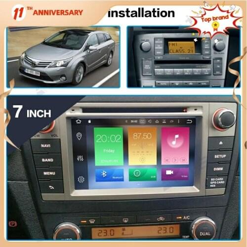 For Toyota Avensis T27 2009+ PX6 Android 10.0 4+64G Car Radio GPS Navigation Car Stereo Video Multimedia DVD Player DSP Carplay