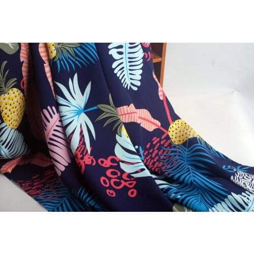 Free shipping Navy blue banana artificial cotton summer cotton silk baby clothing fabric summer cool cloth