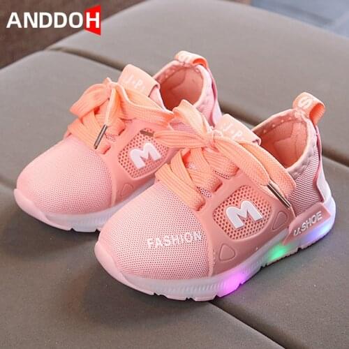Size 21-30 Children Led Light Shoes Luminous Sneakers for Baby with Light Sneakers with Luminous Sole Baby Glowing Casual Shoes
